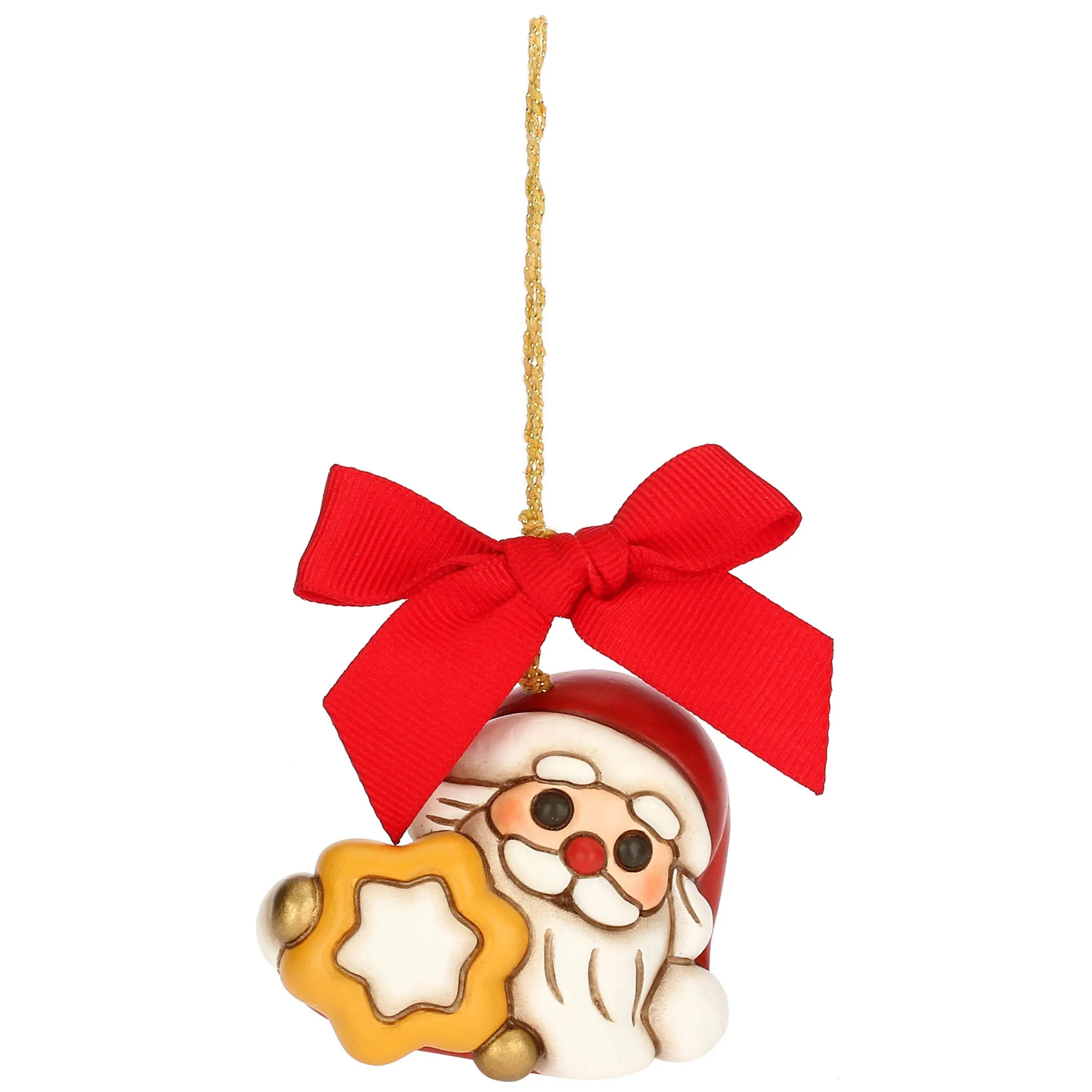 THUN Addobbo natalizio Babbo Natale con stella in ceramica, piccolo* Addobbi E Decorazioni Per Albero