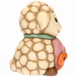 THUN Agnellino Nelly con uovo in ceramica Sorprese di Pasqua, medio* Animali E Mini Animali|Figure