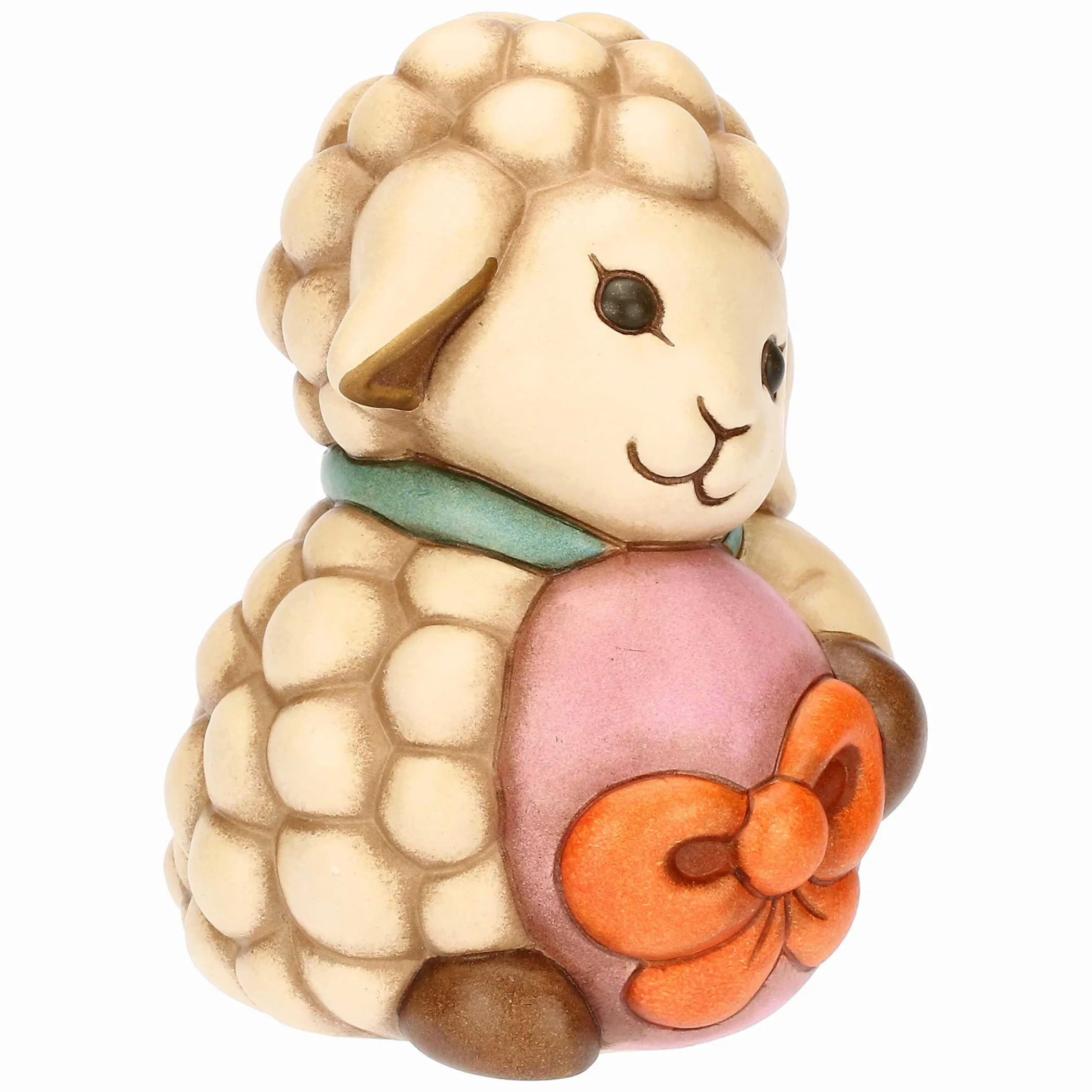 THUN Agnellino Nelly con uovo in ceramica Sorprese di Pasqua, medio* Animali E Mini Animali|Figure