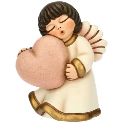 THUN Angelo in ceramica con cuore rosa* Bomboniere Cresima|Bomboniere Comunione