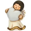 THUN Angelo in ceramica con cuore azzurro* Bomboniere Cresima|Bomboniere Comunione