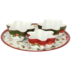THUN Antipastiera con 3 ciotole Desideri di Natale* Piatti E Servizi Di Piatti|Accessori Natalizi Per La Tavola
