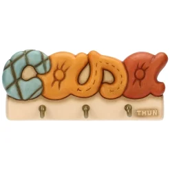 THUN Appendichiavi 3 ganci in ceramica Plumé* Altri Oggetti Decorativi