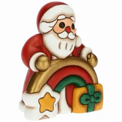 THUN Babbo Natale con arcobaleno in ceramica Desideri Di Natale* Addobbi Natalizi