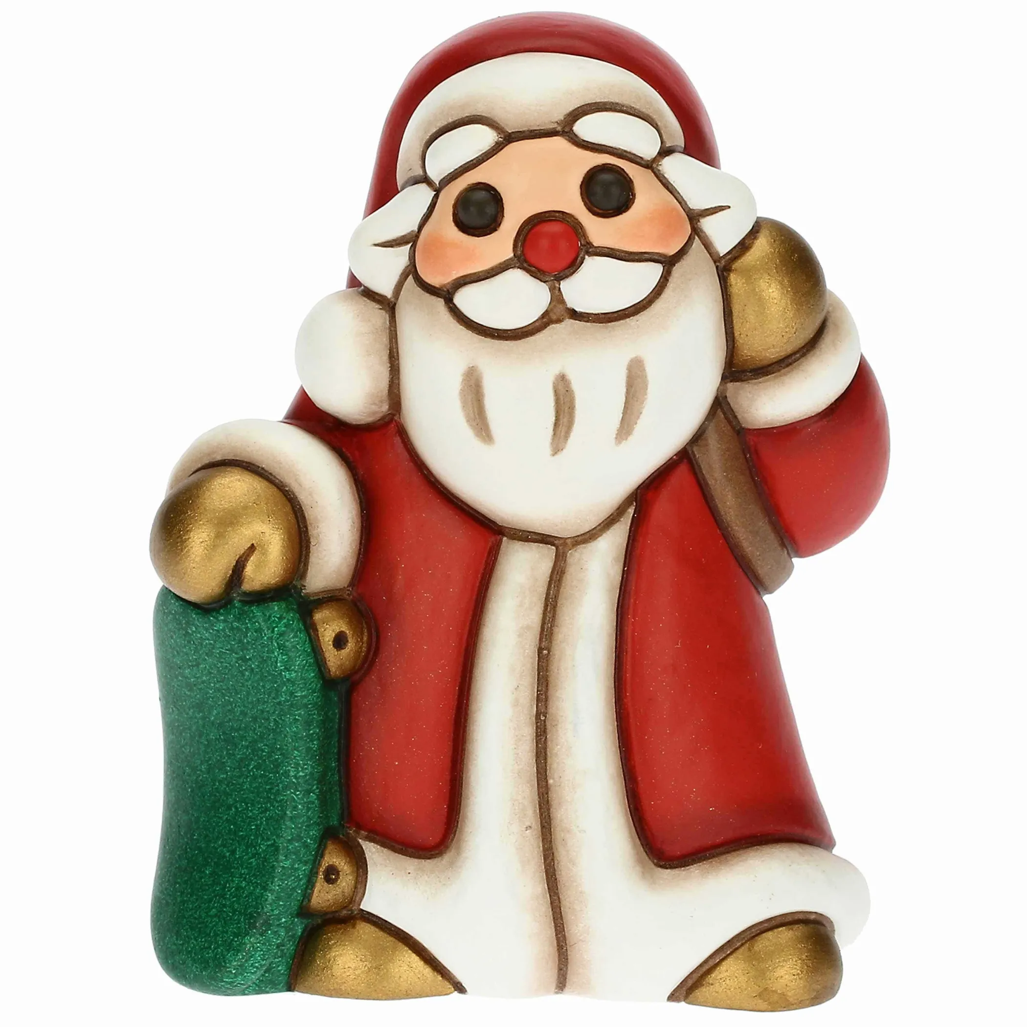 THUN Babbo Natale su skateboard in ceramica Desideri Di Natale* Addobbi Natalizi