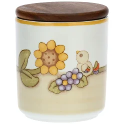 THUN Barattolo in porcellana Country con uccellino e girasole* Country|Biscottiere E Barattoli