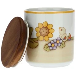 THUN Barattolo in porcellana Country con uccellino e girasole* Country|Biscottiere E Barattoli