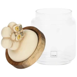 THUN Barattolo in vetro con coperchio in legno Elegance, piccolo* Elegance|Biscottiere E Barattoli