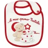 THUN Bavetta bianca e rossa unisex con bottone & OVS in cotone biologico "Il mio primo Natale"* Abbigliamento E Tessile
