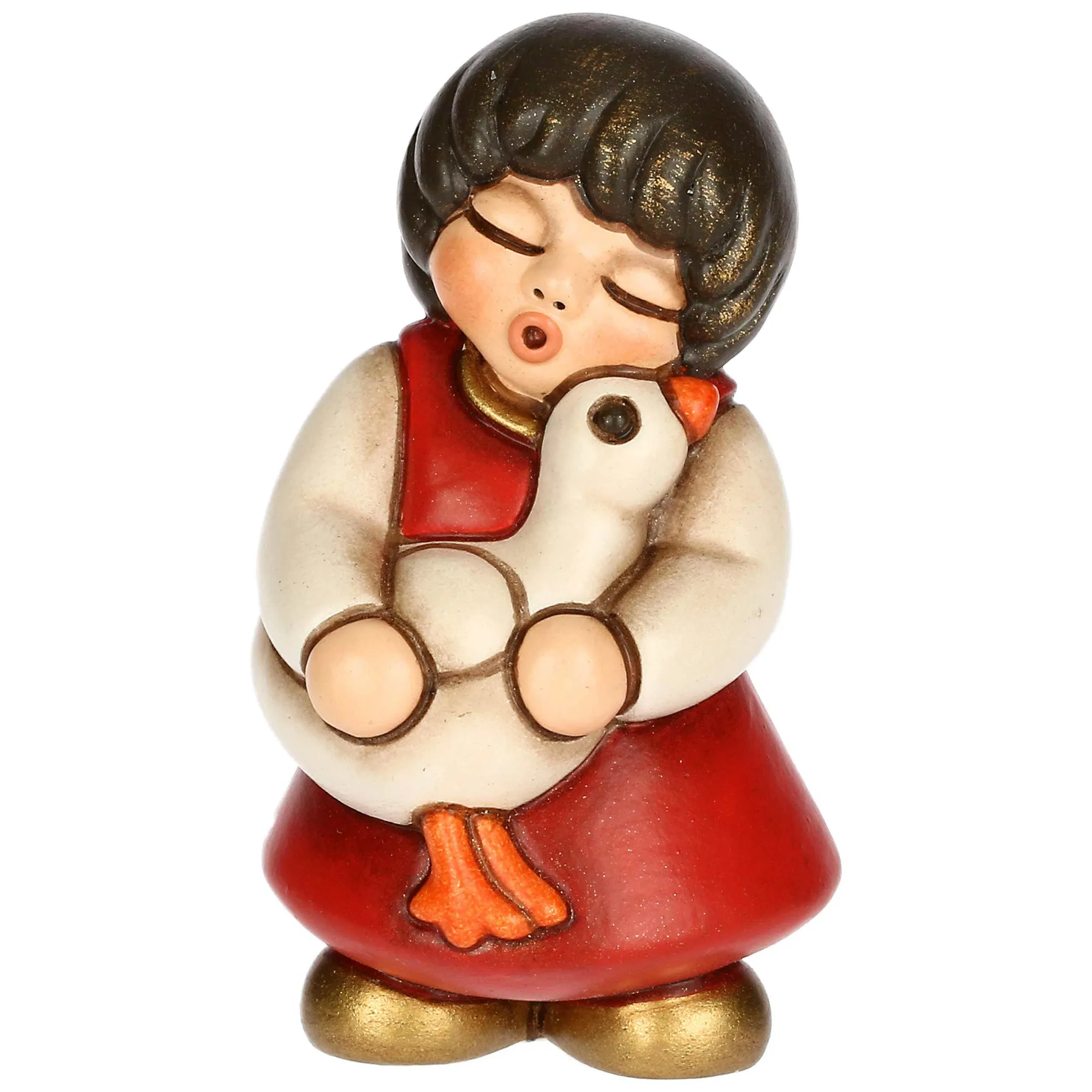 THUN Bimba con oca in ceramica Presepe Classico* Presepe