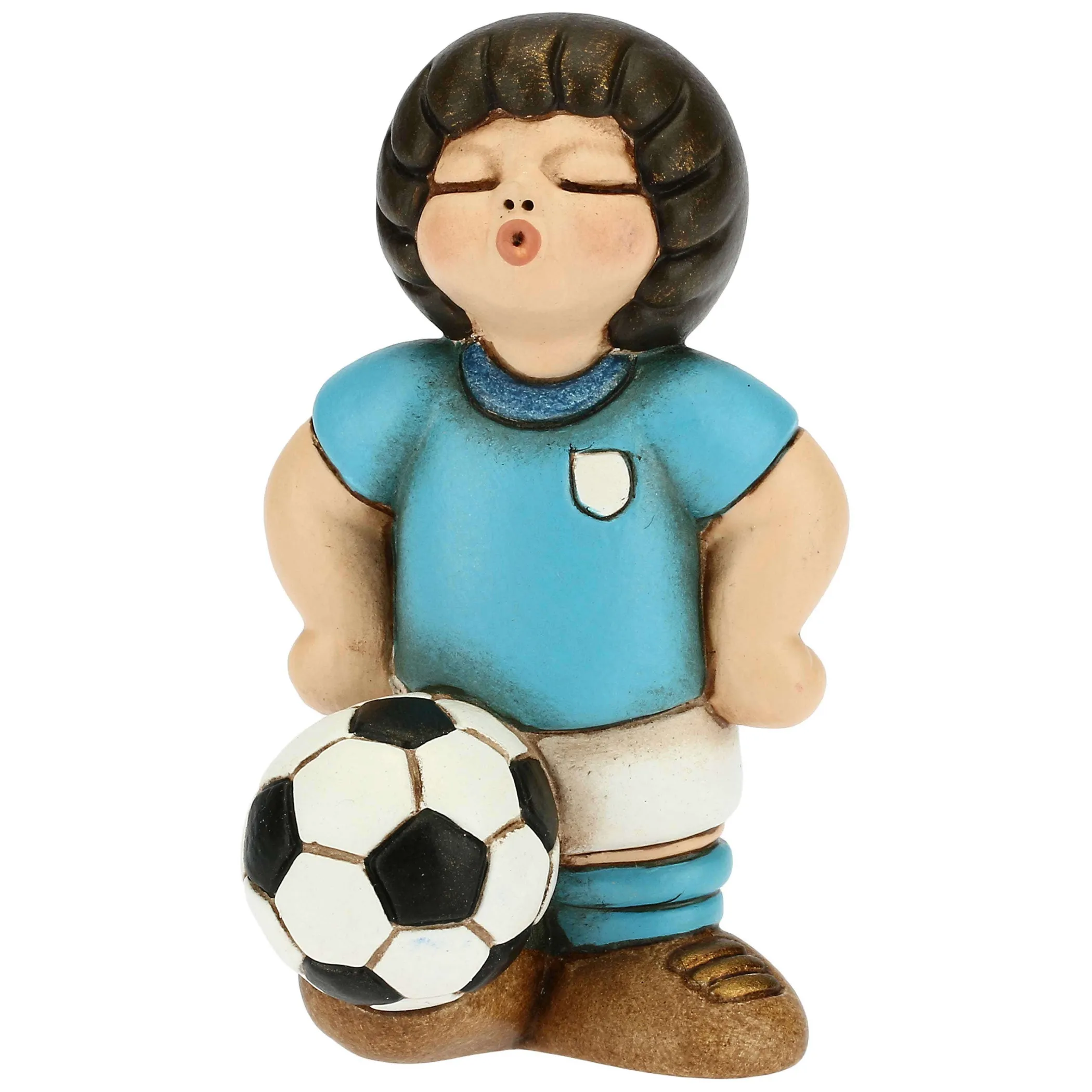 THUN Bimbo calciatore azzurro bianco piccolo* Bomboniere Cresima|Bomboniere Comunione