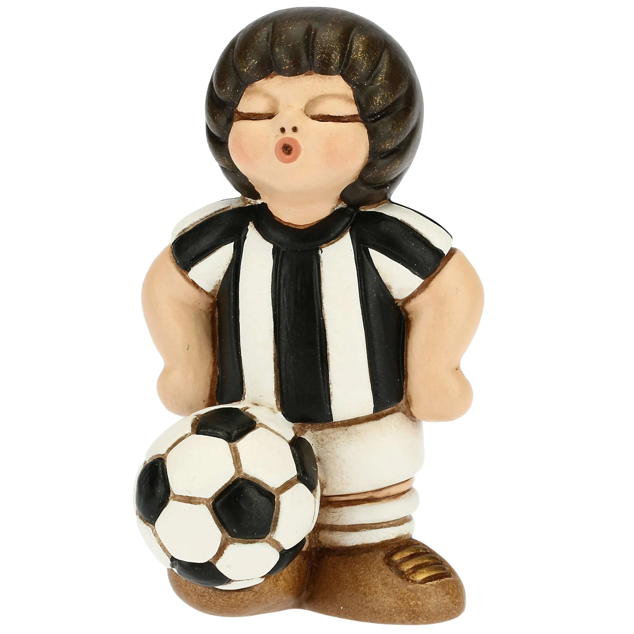 THUN Bimbo calciatore bianco nero piccolo* Bomboniere Cresima|Bomboniere Comunione