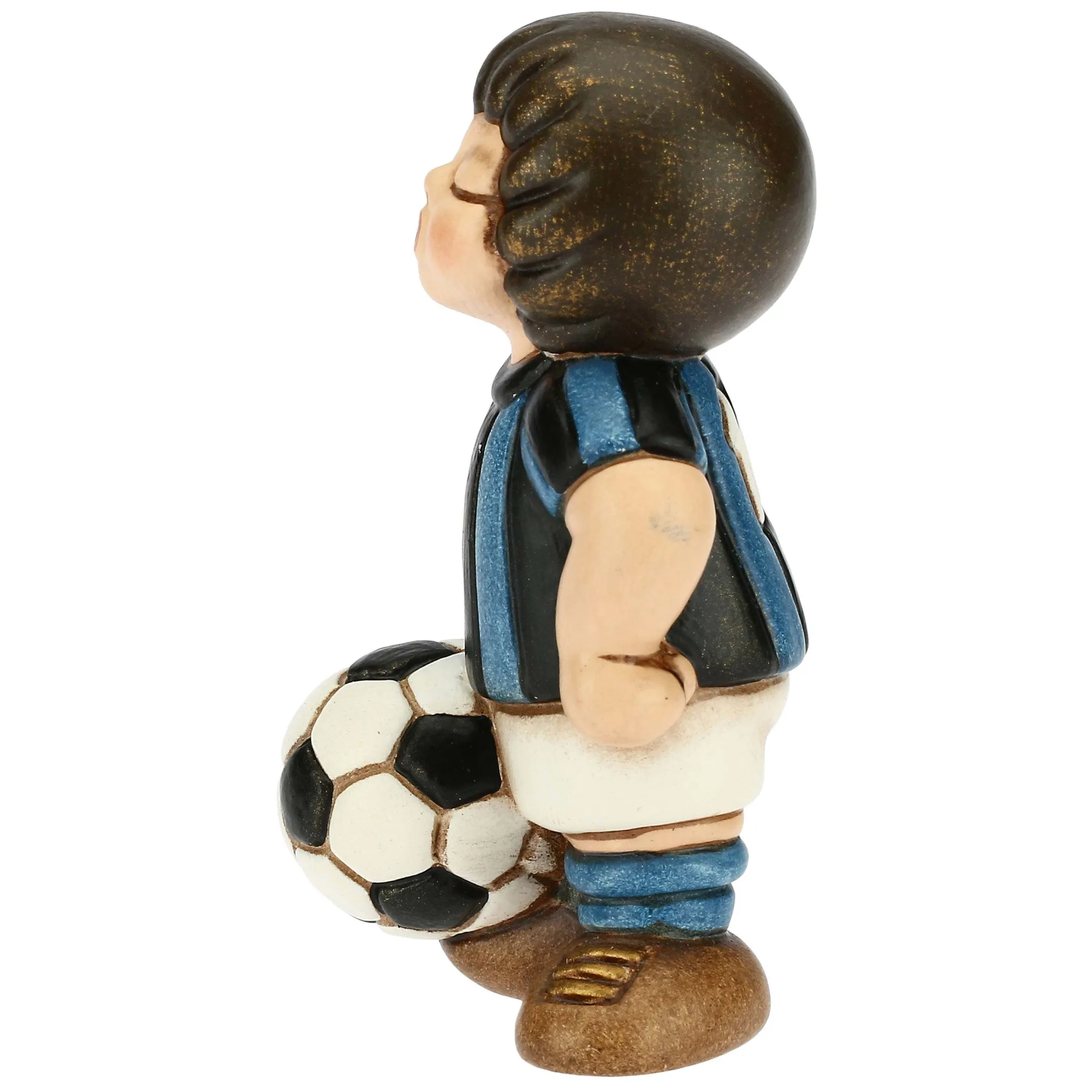 THUN Bimbo calciatore nero azzurro piccolo* Bomboniere Cresima|Bomboniere Comunione