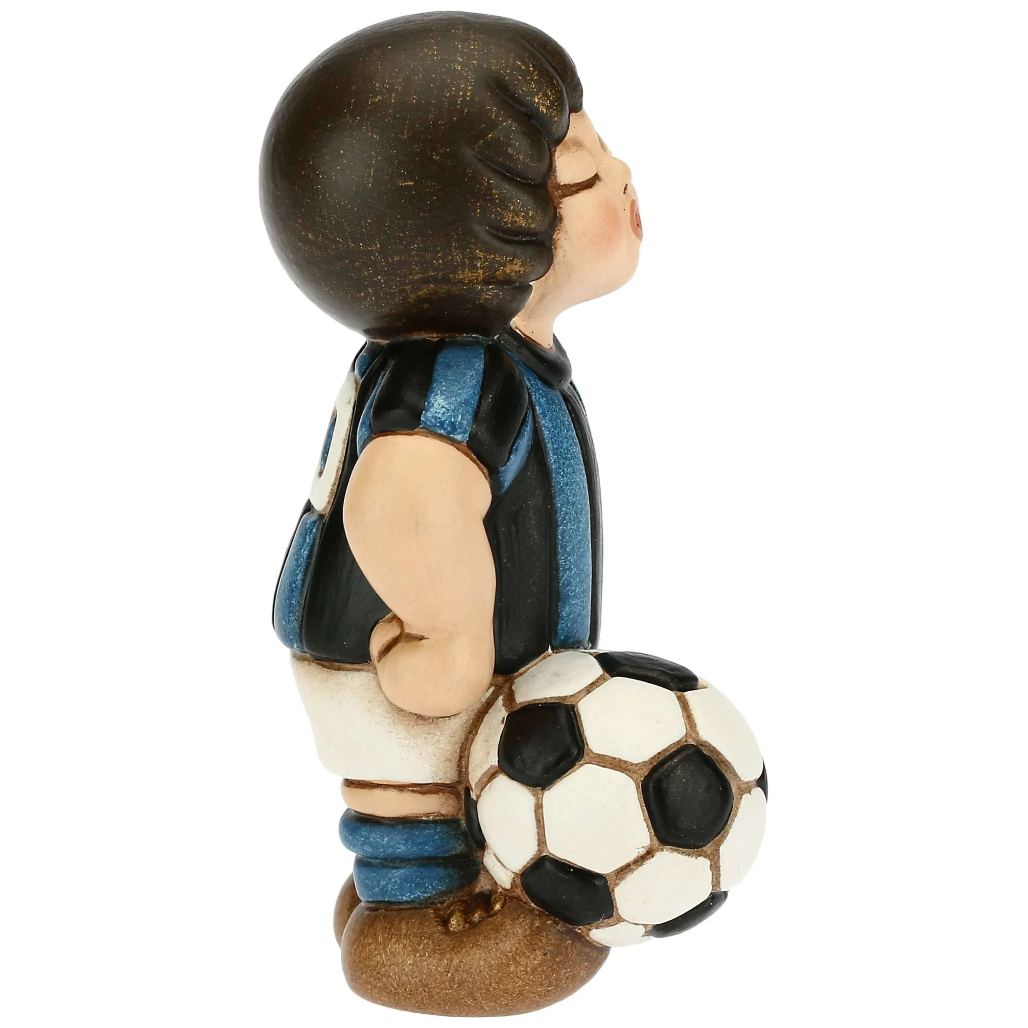 THUN Bimbo calciatore nero azzurro piccolo* Bomboniere Cresima|Bomboniere Comunione