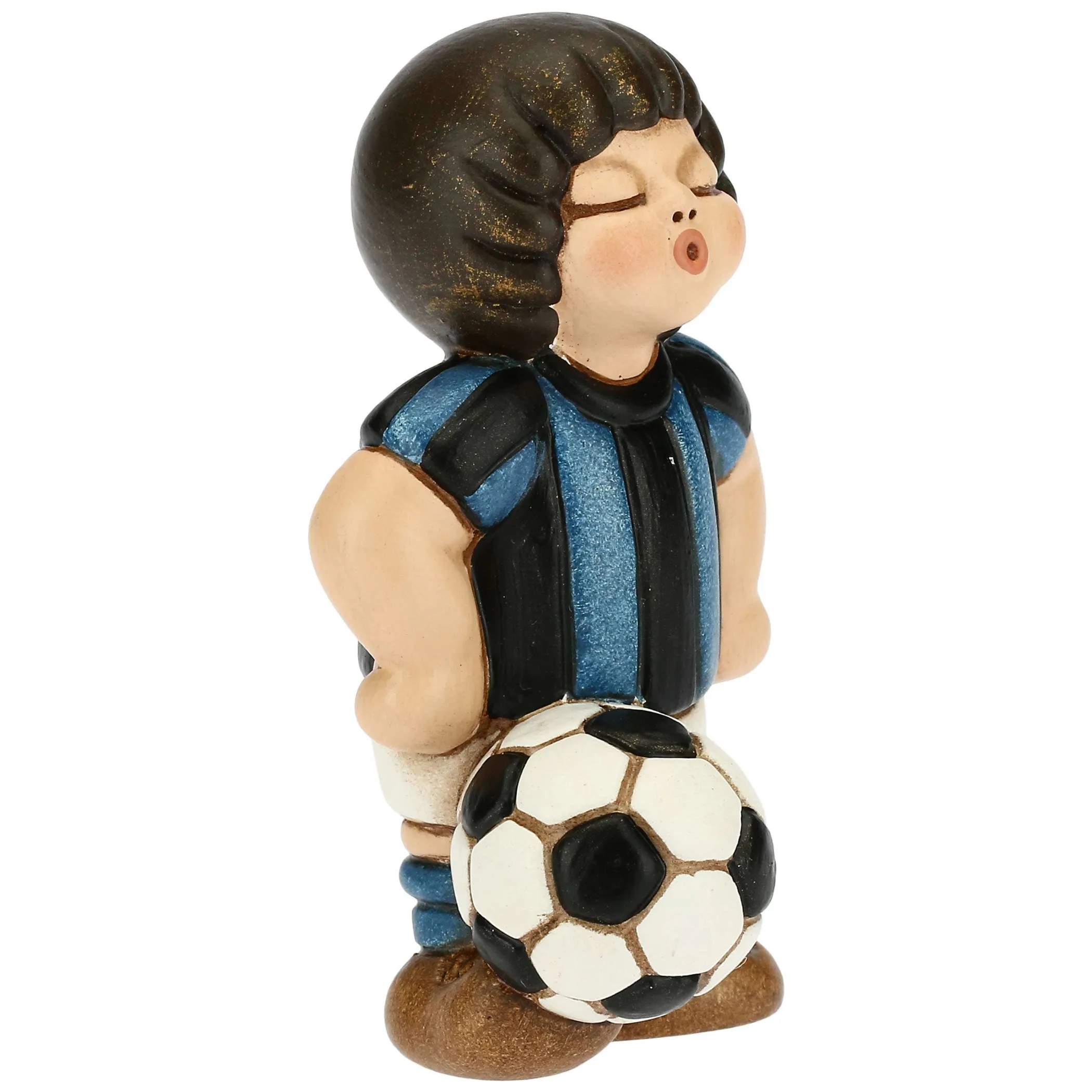 THUN Bimbo calciatore nero azzurro piccolo* Bomboniere Cresima|Bomboniere Comunione