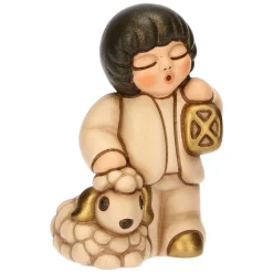 THUN Bimbo con lanterna in ceramica Presepe Classico* Presepe
