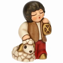 THUN Bimbo con lanterna in ceramica Presepe Classico* Presepe