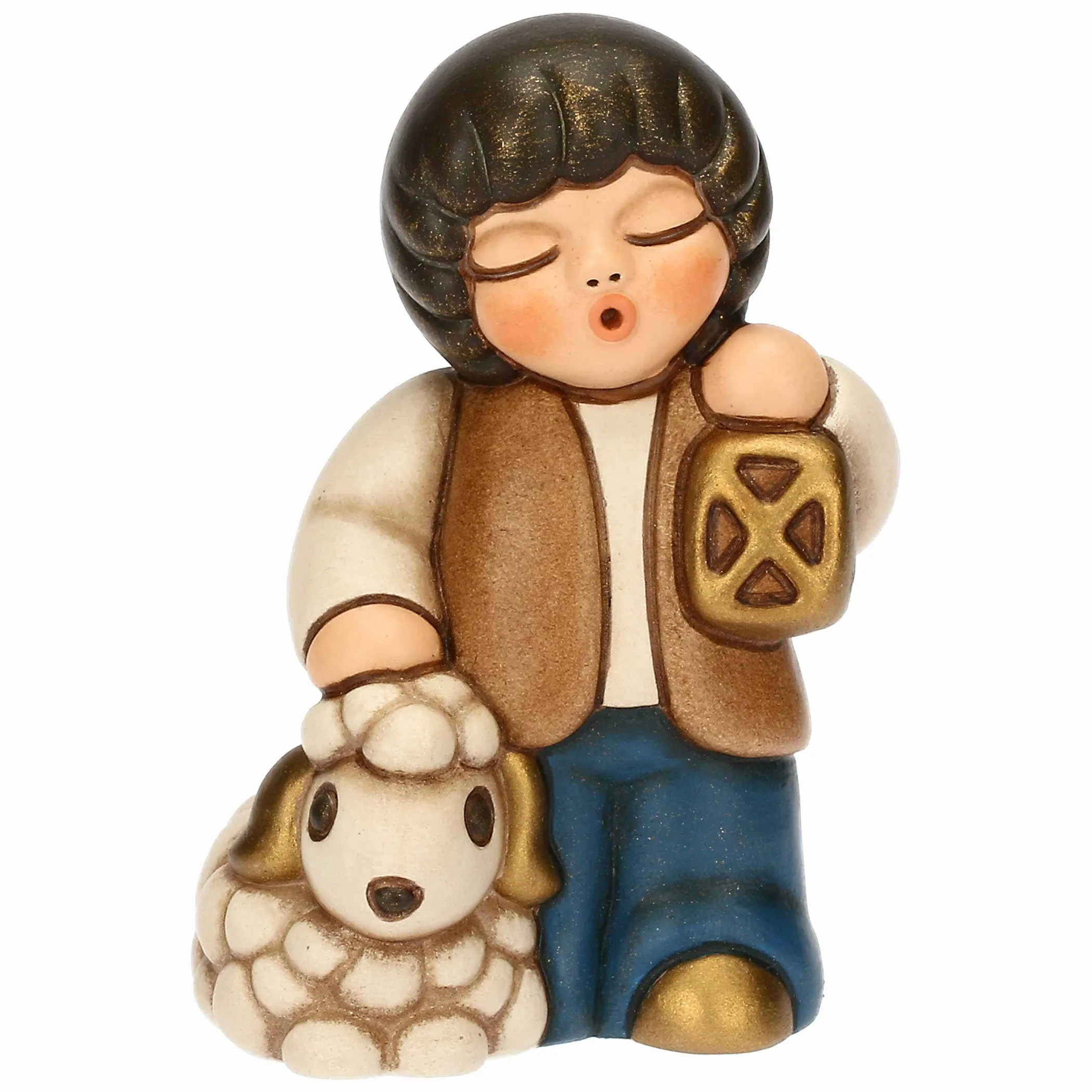 THUN Bimbo con lanterna in ceramica Presepe Classico* Presepe