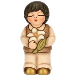 THUN Bimbo in ceramica con giglio* Bomboniere Cresima|Bomboniere Comunione
