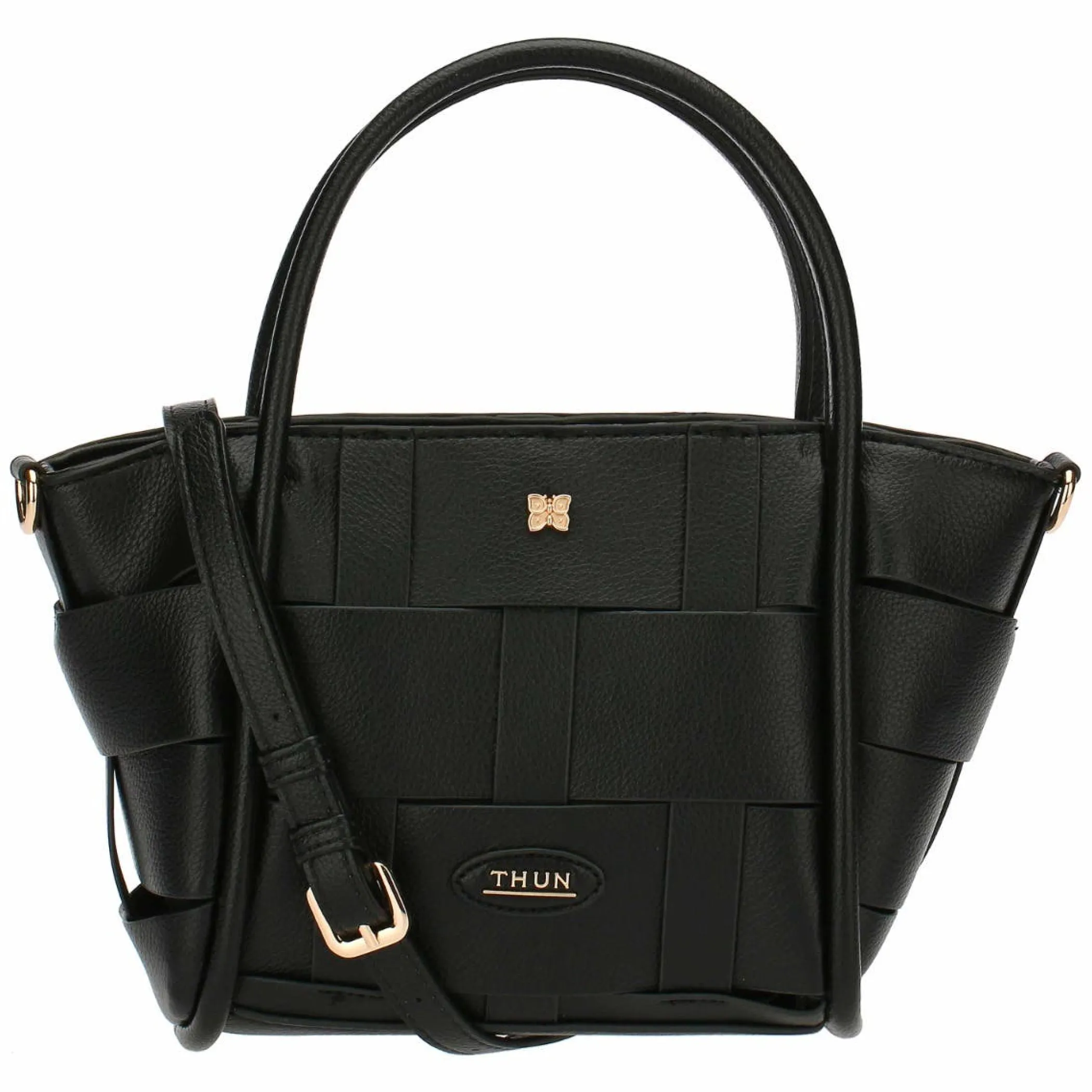 THUN Borsa Intreccio in ecopelle, nero, piccola* Borse, Portafogli E Trousse