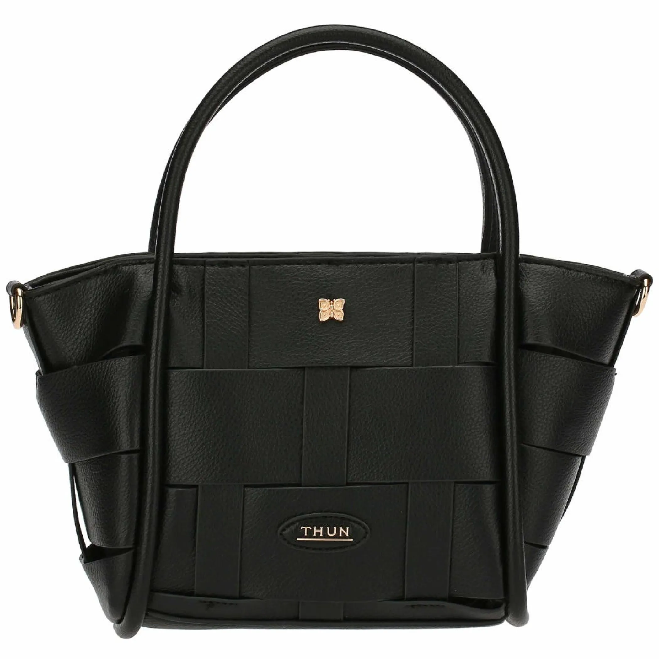 THUN Borsa Intreccio in ecopelle, nero, piccola* Borse, Portafogli E Trousse