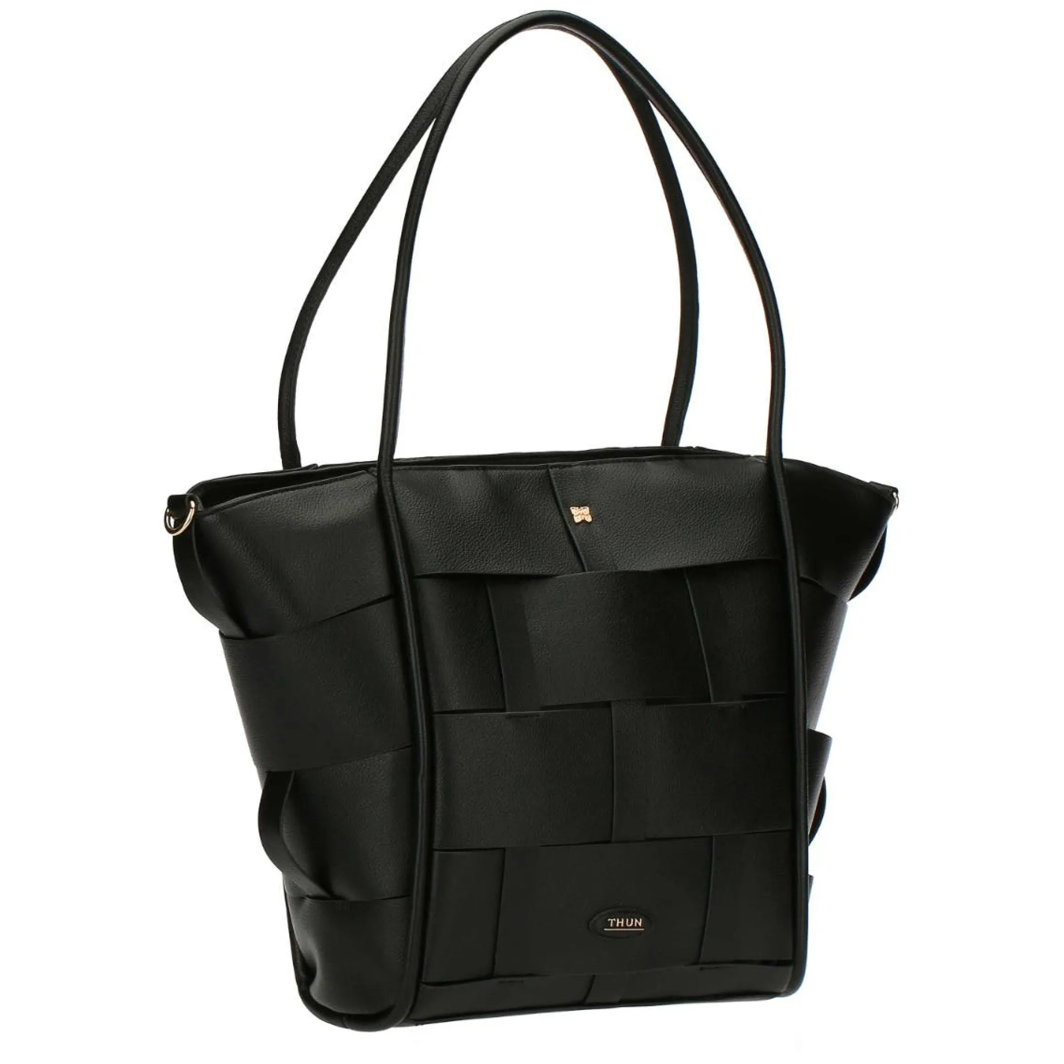 THUN Borsa intreccio in ecopelle grande, nero* Borse, Portafogli E Trousse