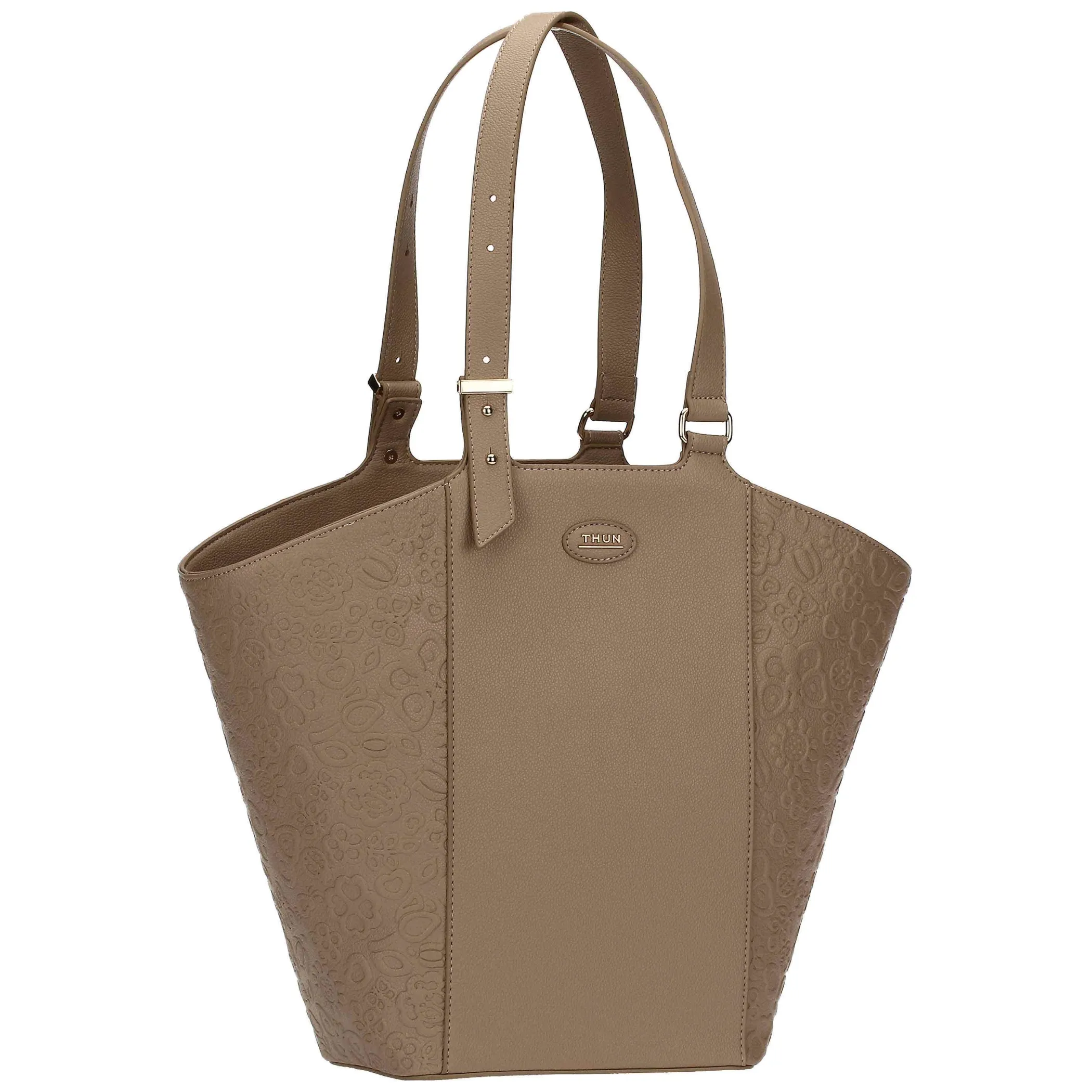 THUN Borsa shopping taupe a forma di vela Prestige* Borse, Portafogli E Trousse