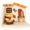 THUN Bottega della sarta con cesti di stoffe in ceramica Presepe Classico* Presepe