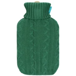 THUN Boule acqua calda con cover in tricot jaqard AbbracciAMI, verde* Tessile Casa