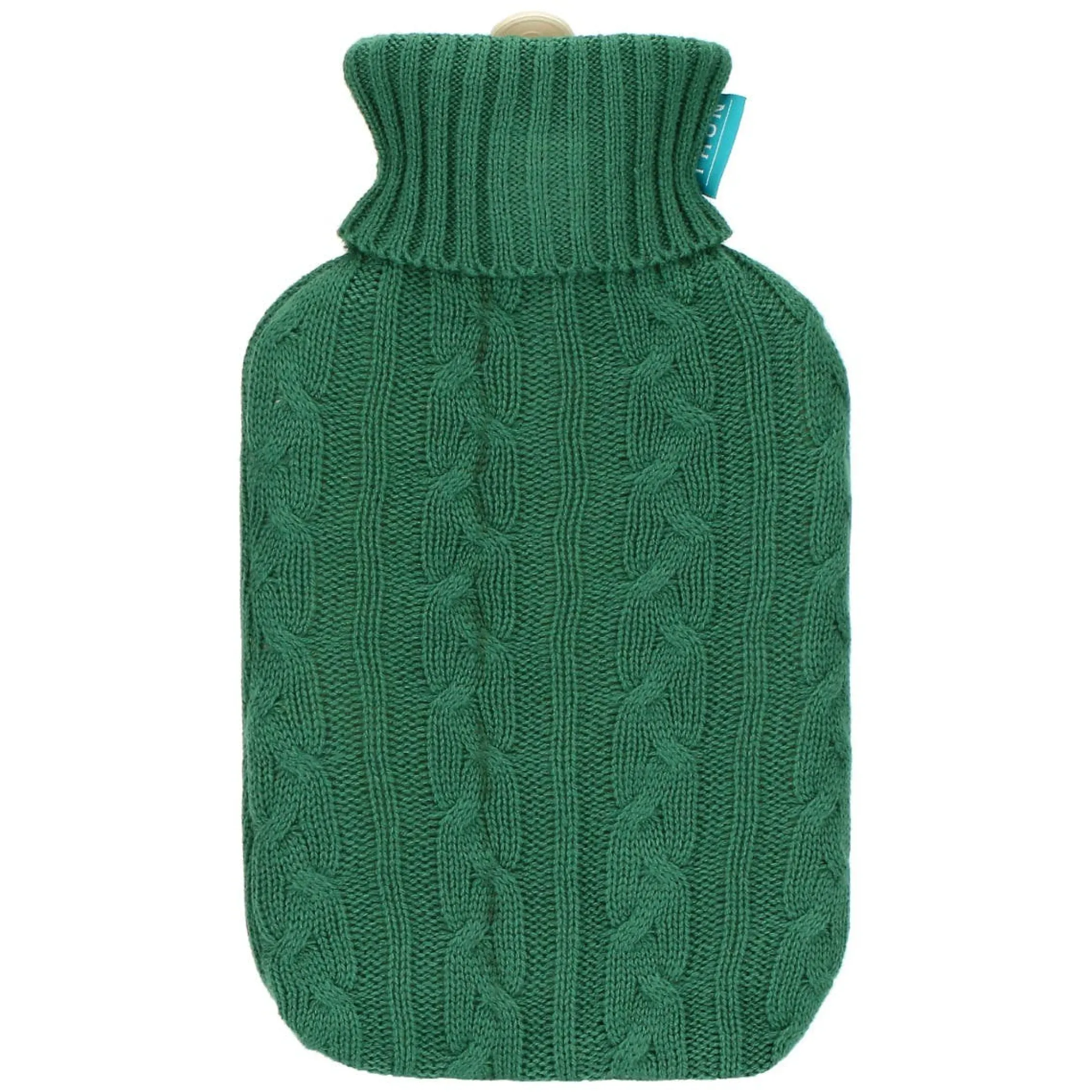 THUN Boule acqua calda con cover in tricot jaqard AbbracciAMI, verde* Tessile Casa