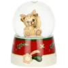 THUN Boule de neige con Teddy vestito da renna in resina, ceramica e vetro Desideri di Natale, piccola* Teddy|Addobbi Natalizi