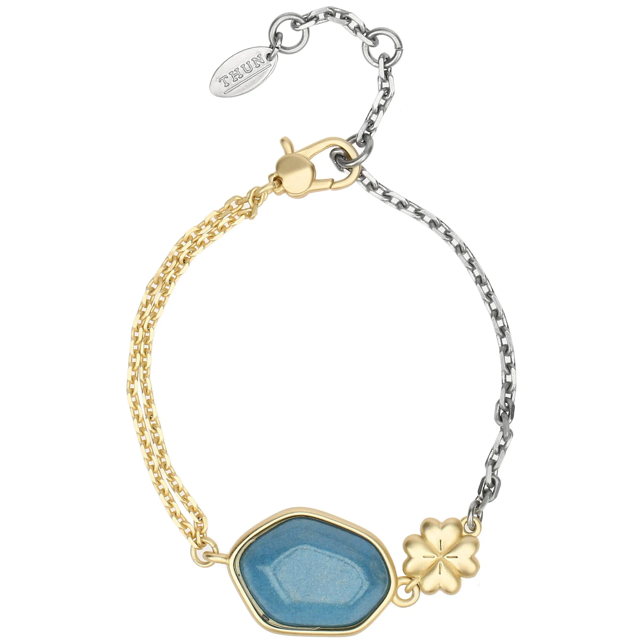 THUN Bracciale con pietra in ceramica e quadrifoglio* Bracciali