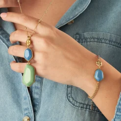 THUN Bracciale con pietra in ceramica e quadrifoglio* Bracciali