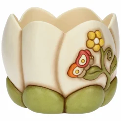 THUN Cachepot bianco con farfalla Fiori e Fantasia* Vasi E Coprivasi