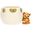 THUN Cachepot con gufo Lucky in ceramica Racconti d'Autunno, piccolo* Vasi E Coprivasi