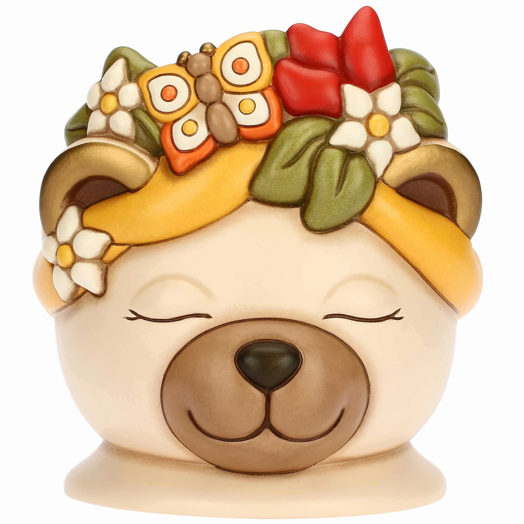 THUN Cachepot Tina corona con peperoncini e farfalla Leyla in ceramica, grande* Vasi E Coprivasi