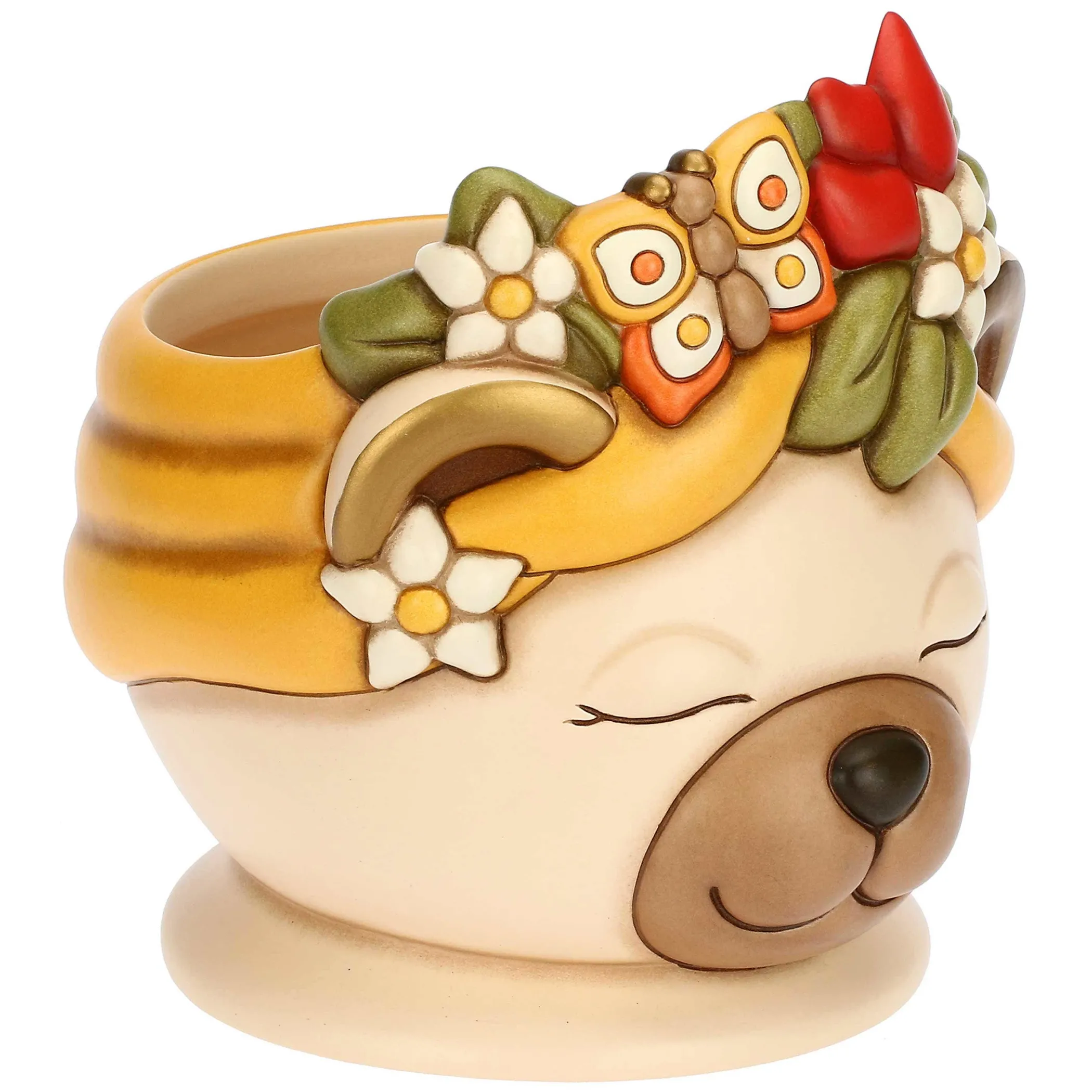 THUN Cachepot Tina corona con peperoncini e farfalla Leyla in ceramica, grande* Vasi E Coprivasi