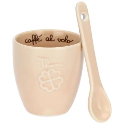 THUN Caffeino quadrifoglio con cucchiaino in porcellana* Set Tazzine E Tazze|Bomboniere Matrimonio