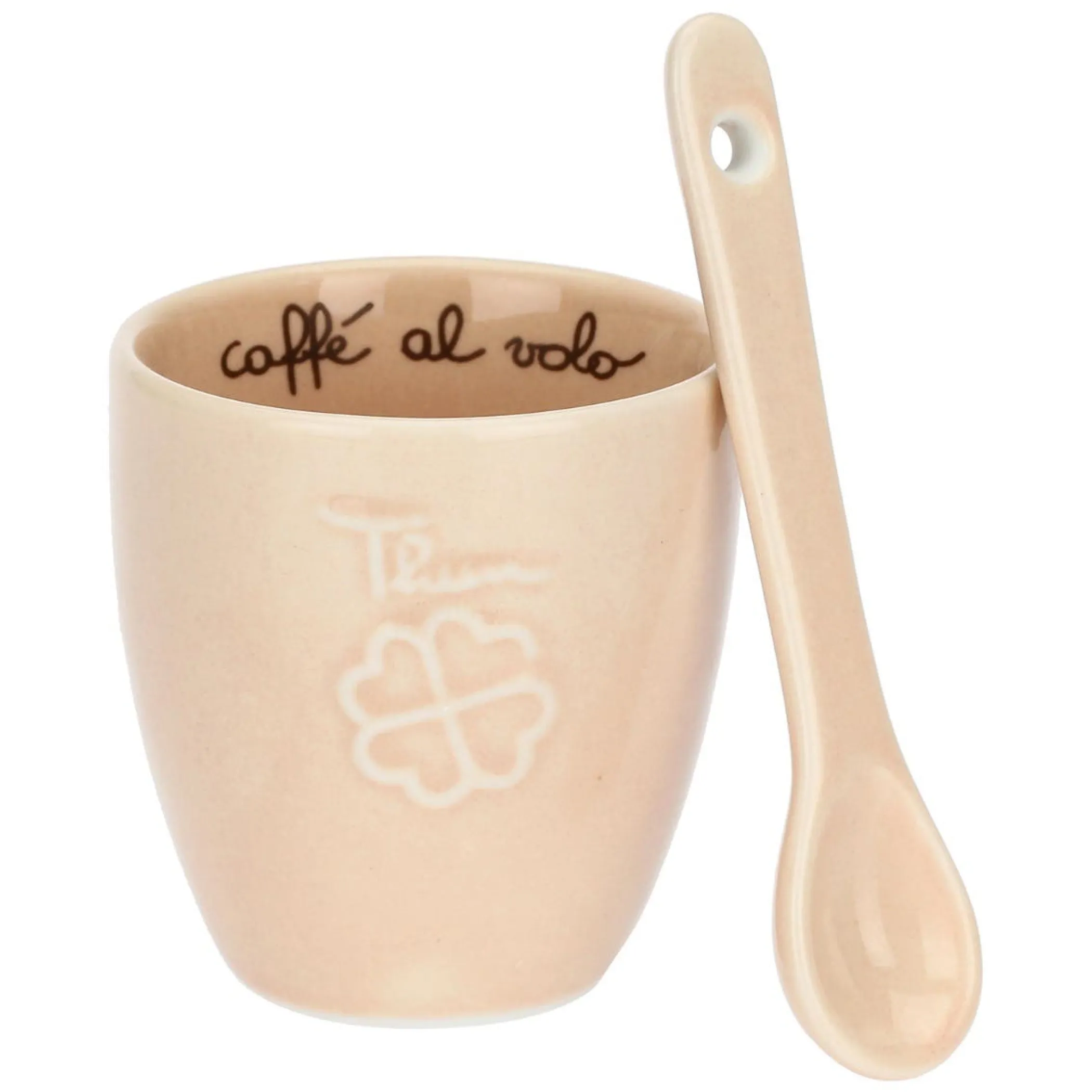 THUN Caffeino quadrifoglio con cucchiaino in porcellana* Set Tazzine E Tazze|Bomboniere Matrimonio