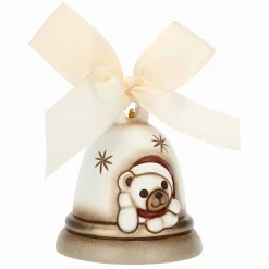 THUN Campanella limited edition 2023 bianca con teddy in ceramica* Teddy|Addobbi E Decorazioni Per Albero