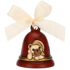 THUN Campanella Limited Edition 2023 rossa con Teddy in ceramica* Teddy|Addobbi E Decorazioni Per Albero
