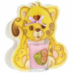 THUN Candela farfalla We Are Jungle con leopardo - ananas* Candele Porta Candele