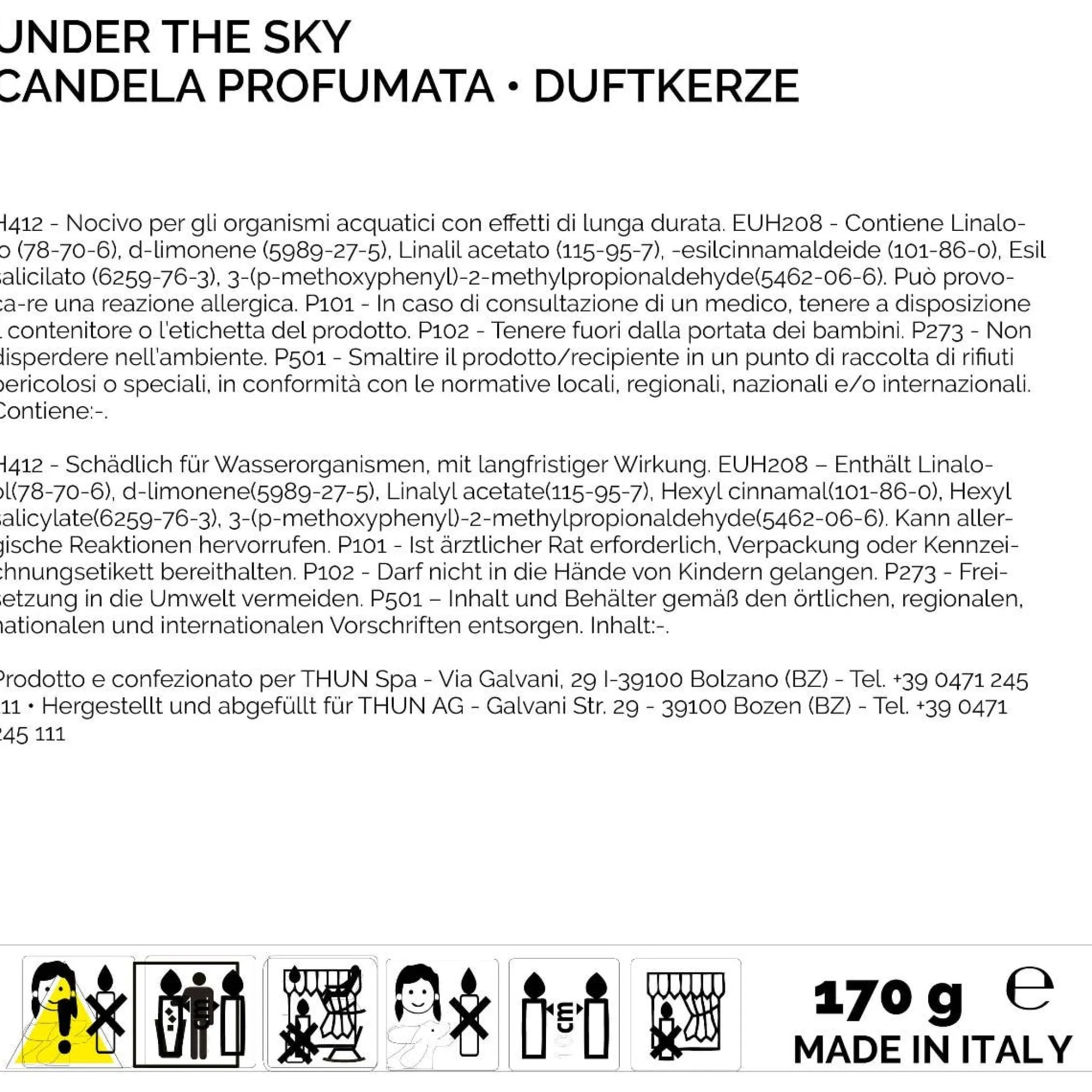 THUN Candela Under the Sky 170 g* Candele Porta Candele