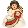 THUN Carillon Angelo con stella cometa arcobaleno in ceramica Desideri Di Natale* Angelo|Regalo Nascita