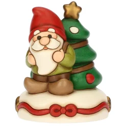 THUN Carillon gnomo Oliver e albero di Natale in ceramica, medio* Figure In Ceramica|Addobbi Natalizi