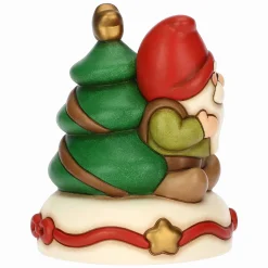 THUN Carillon gnomo Oliver e albero di Natale in ceramica, medio* Figure In Ceramica|Addobbi Natalizi