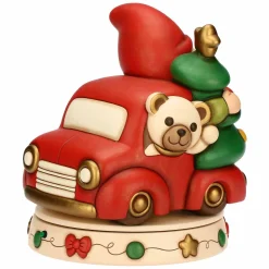 THUN Carillon gnomo Oliver e teddy con furgoncino in ceramica, maxi* Teddy|Figure In Ceramica