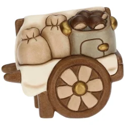 THUN Carretto con castagne in ceramica Presepe Classico* Presepe