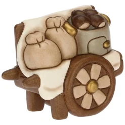 THUN Carretto con castagne in ceramica Presepe Classico* Presepe