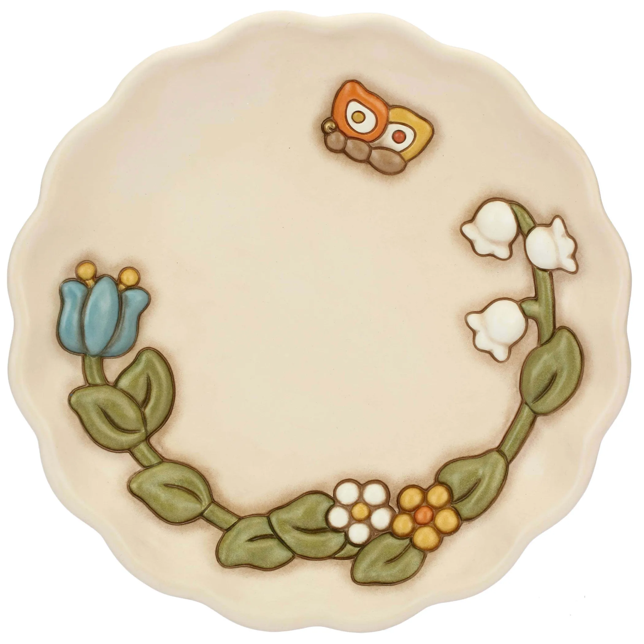 THUN Centrotavola in ceramica Country con fiori e farfalla grande* Country|Altri Complementi Per La Tavola